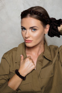 Jedwabna gumka scrunchie Chocolate Silk