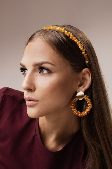 Kolczyki Amber Echo Circle