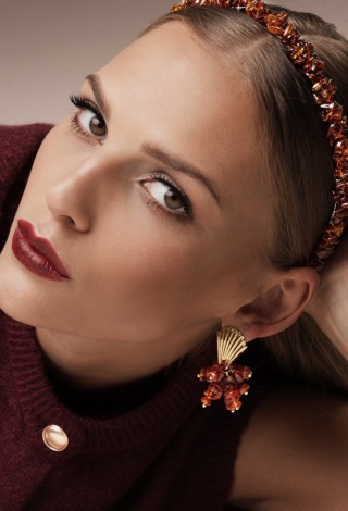 Kolczyki Amber Echo Seashell