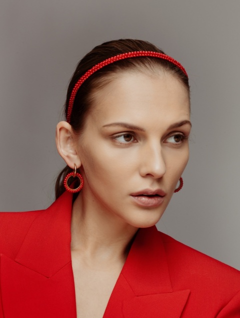 Kolczyki Coral Circle