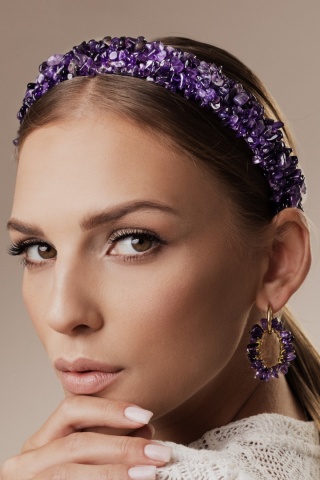 Opaska Amethyst Crown